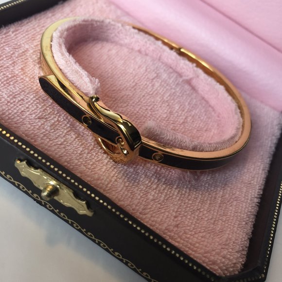 🏆🖤JUICY COUTURE Black Buckle Bangle Bracelet🖤🏆 - Picture 1 of 6